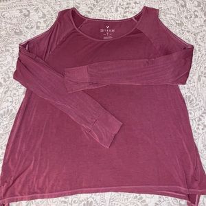 American Eagle Shoulder Cut out Shirt